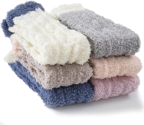 TEHOOK Fuzzy Socks Soft Cozy Fluffy Slipper Winter Warm