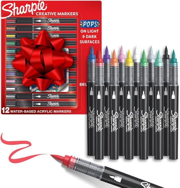 Sharpie Creative Paint-like Brush Tip Acrylic Markers,
