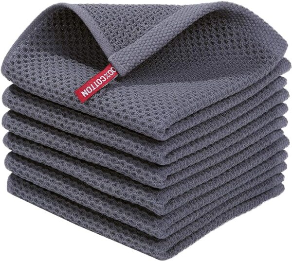Homaxy 100% Cotton Waffle Weave Kitchen Dish Cloths,