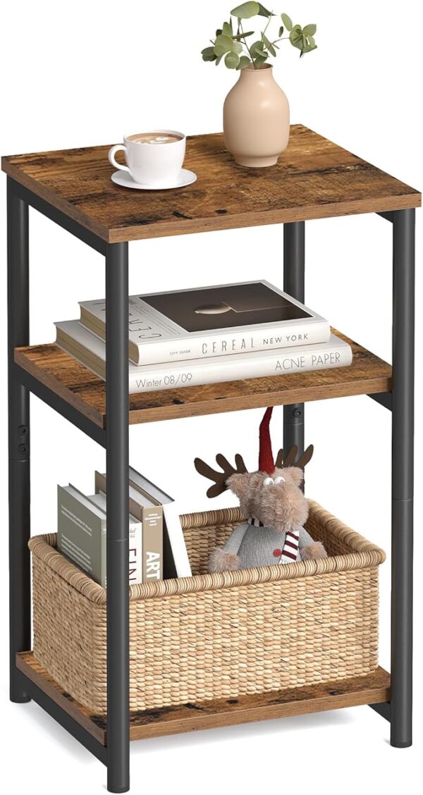 VASAGLE Side Table, Small End Table, Tall Nightstand for Living Room, Bedroom