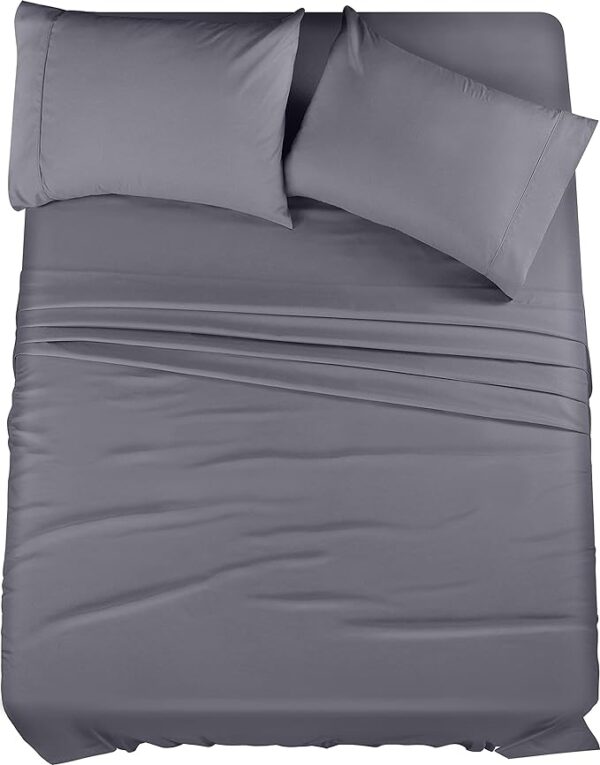 Utopia Bedding Queen Bed Sheets Set - 4 Piece Bedding - Brushed Microfiber - Shrinkage and Fade Resistant - Easy Care (Queen, Grey)