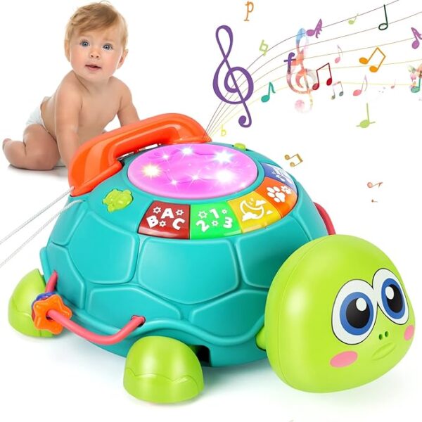 Musical Turtle Baby ToysInfant Light up Music Toys Tummy Time Development, Crawling Toy