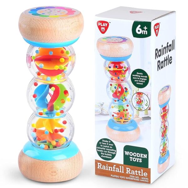 Rainmaker - 7 inch Wooden Rain Stick Montessori Toys for BabiesMusical Instrument Baby Musical Toys