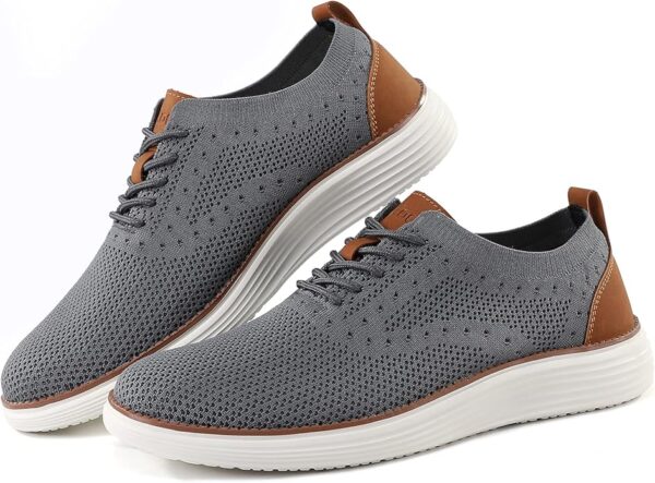 VILOCY Men's Casual Dress Sneakers Oxfords Business Mesh Breathable Walking Shoes Tennis Comfortable