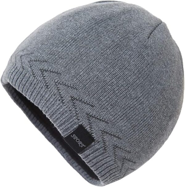 Mens Winter Warm Knitting Hats Plain Skull Beanie Cuff Toboggan Knit Cap