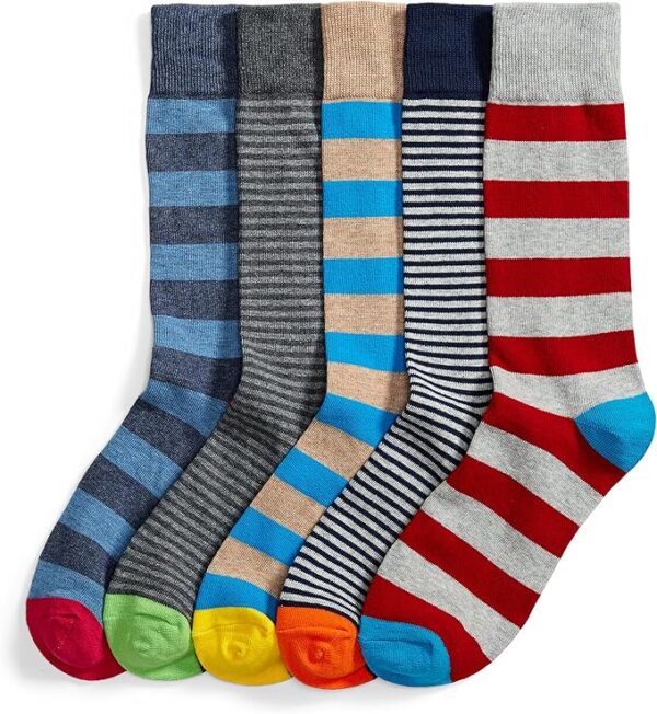 Men's Patterned Socks, 5 Pairs